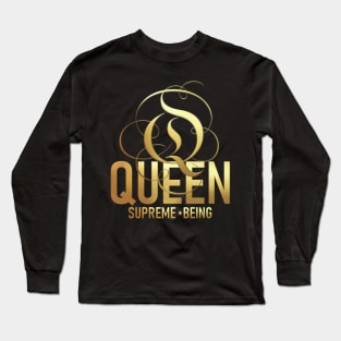 Queen Supreme Being (gold) Long Sleeve T-Shirt